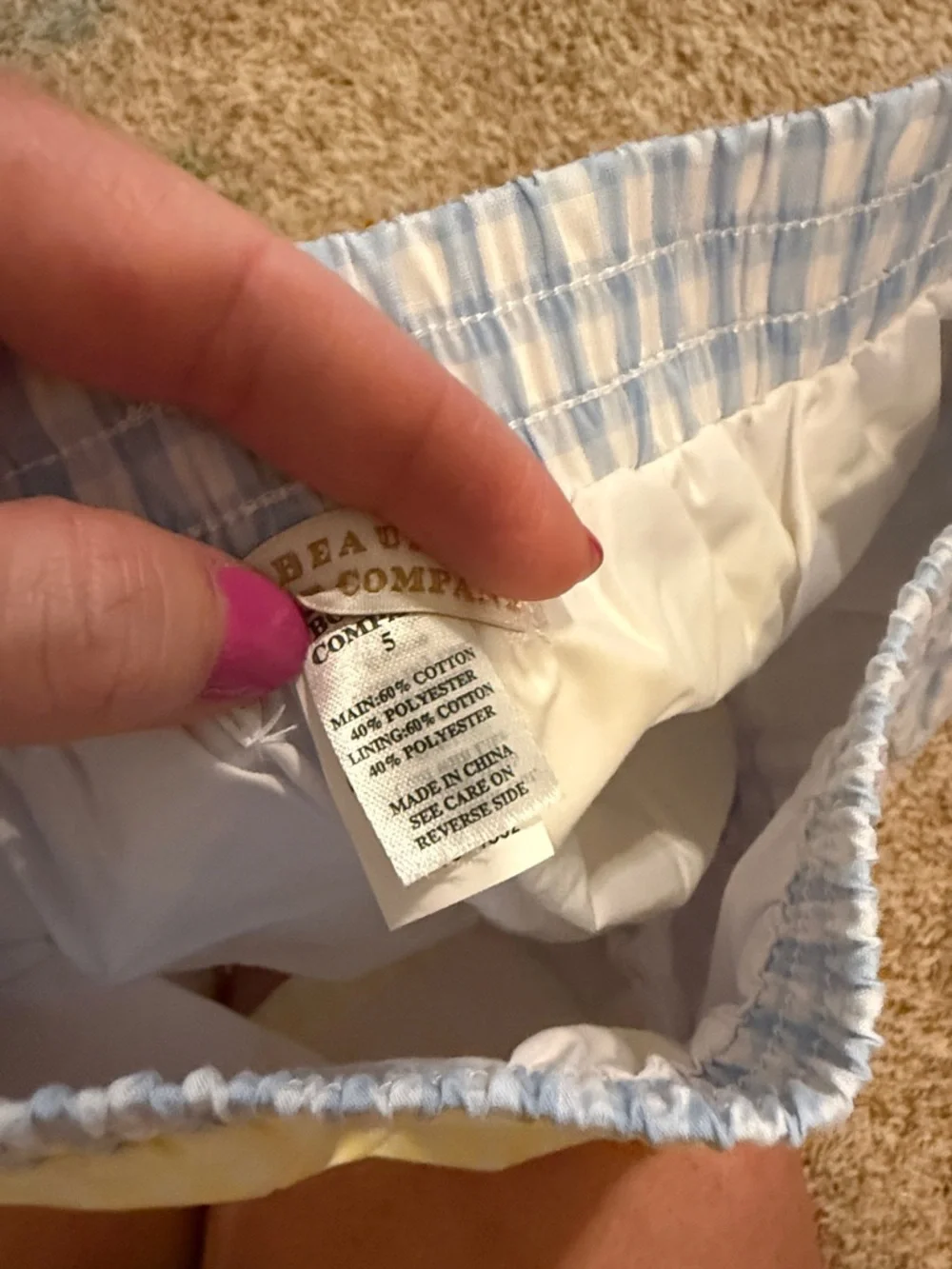 The Beaufort Bonnet Company NWOT Sheffield gingham shorts, size 5